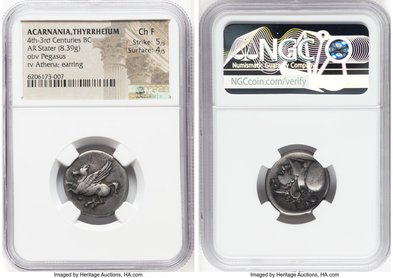 ACARNANIA. Thyrrheium. Ca. 4th-3rd centuries BC. AR stater (21mm, 8.39 gm, 1h). ...