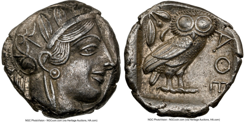 ATTICA. Athens. Ca. 440-404 BC. AR tetradrachm (23mm, 17.13 gm, 12h). NGC AU 5/5...