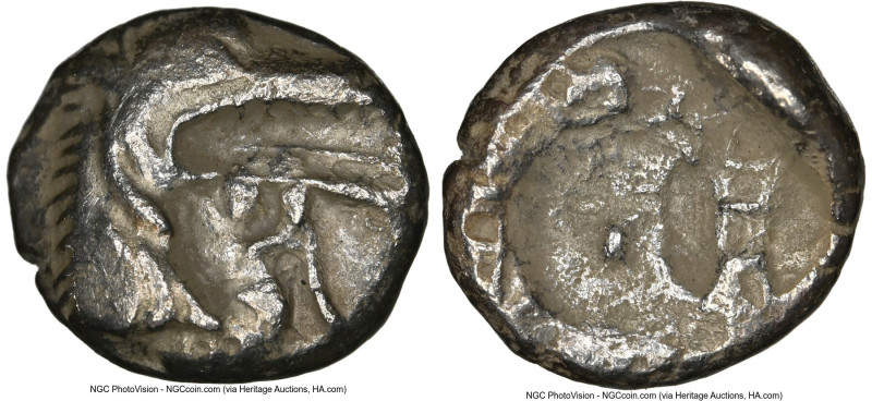 CARIA. Halicarnassus. Ca. 510-480 BC. AR hecte (11mm). NGC Choice VF. Head of ke...