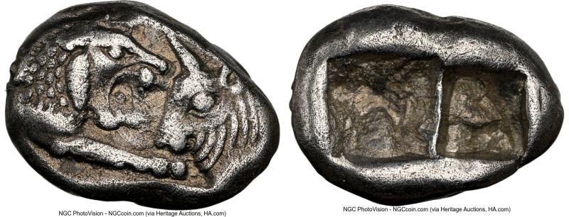LYDIAN KINGDOM. Croesus (ca. 561-546 BC). AR sixth-stater or hecte (11mm, 1.71 g...