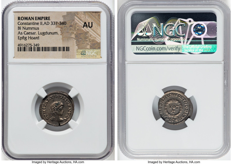 ANCIENT LOTS. Roman Imperial. Constantine II (AD 337-340). Lot of five BI nummi....