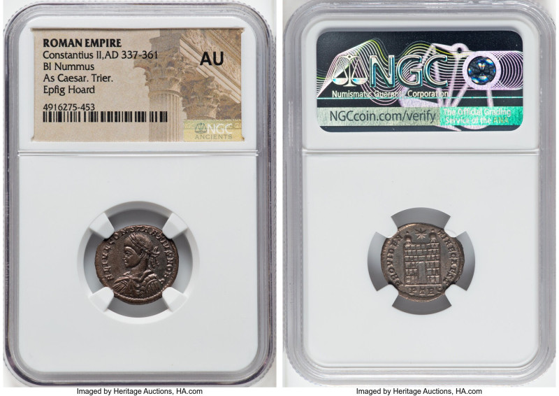 ANCIENT LOTS. Roman Imperial. Constantine II (AD 337-340). Lot of five BI nummi....