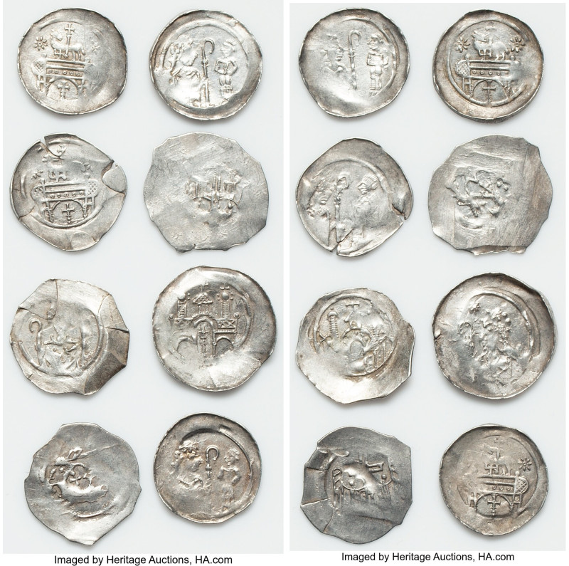 Strasbourg. City 8-Piece Lot of Uncertified Assorted Denars ND (1150-1190) VF, A...