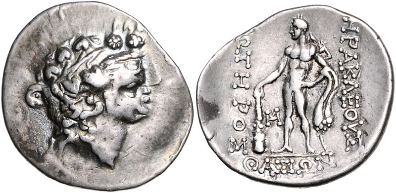 Thrakien-Insel Thasos. 
Tetradrachme (nach 148 v.Chr.) Kopf des jungen Dionysos...