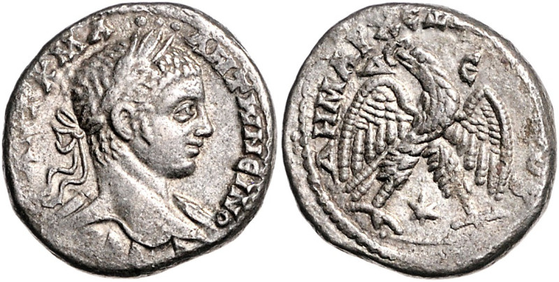 Kaiserzeit. 
Elagabalus 218-222. Billon-Tetradrachme Syrien, Seleucis und Pieri...