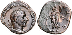 Kaiserzeit. 
Trebonianus Gallus 251-253. Sesterz Rom. [IMP CAES] C VIBIVS TREBONIANVS GALLVS AVG Gepanzerte und drapierte Büste mit Lorbeerkranz nach...