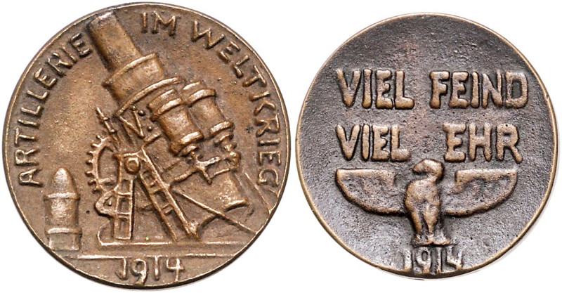 Bayern-Münchener Medailleure. 
Wysocki, Jan. 
Lot von 2 Stücken: Bronzegussmed...