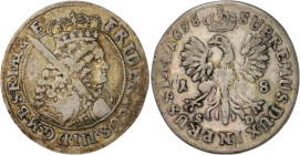 Brandenburg/-Preußen. 
Friedrich III. 1688-1701. 18 Gröscher 1698 S-D. Neumann&nbsp;12.28. . 

ss