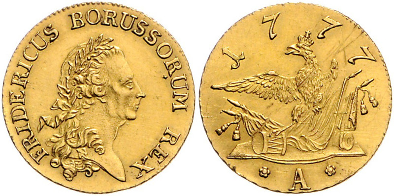 Brandenburg/-Preußen. 
Friedrich II. 1740-1786. Friedrichs d´or 1777. Friedberg...
