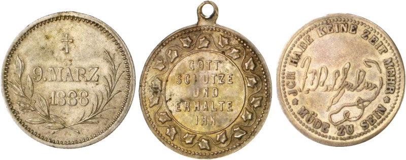 Brandenburg/-Preußen. 
Wilhelm I. 1861-1888. Lot von 6 Miniaturmedaillen: Wilhe...