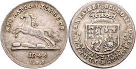 Braunschweig/-Calenberg-Hannover. 
Georg II. 1727-1760. 2/3 Taler 1746 CPS. Welter&nbsp;2584, Davenport&nbsp;442. . 

ss