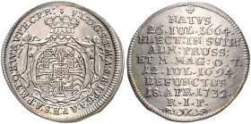 Deutscher Orden. 
Franz Ludwig von Pfalz-Neuburg 1694-1732. Groschen 1732 Nürnberg auf seinen Tod. Neumann&nbsp;162, Dudik&nbsp;290, Schön&nbsp;6. Wa...