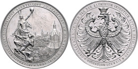 Frankfurt, Stadt. 
Aluminium-Medaille 1891 (v. Oertel/Kirchbach) auf die Internationale Elektrotechnische Ausstellung. J.u.F.&nbsp;1587, Wurzbach&nbs...