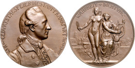 Frankfurt, Stadt. 
Medaillen auf Johann Wolfgang von Goethe. Bronzemedaille 1899 (v. Kaufmann) Offizielle Medaille der Stadt Frankfurt zu seinem 150....
