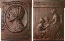 Frankfurt, Stadt. 
Medaillen auf Johann Wolfgang von Goethe. Bronzeplakette 1902 (v. Bosselt) auf seine Mutter, Katharina Elisabeth Goethe, geb. Text...