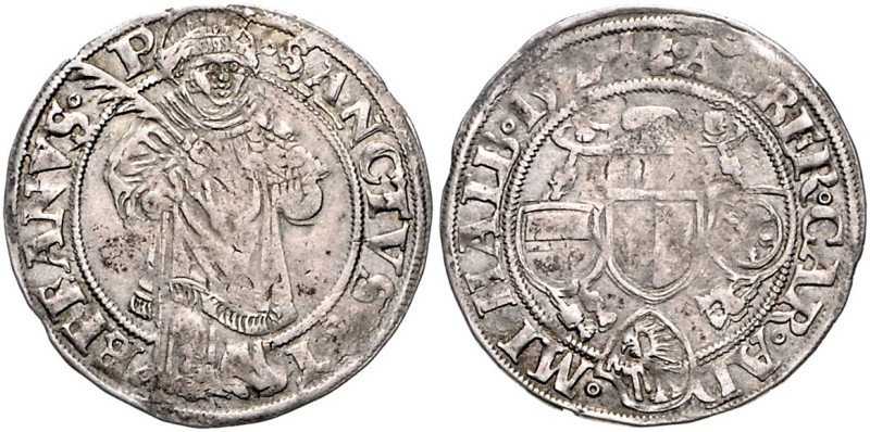 Halberstadt, Bistum. 
Albrecht von Brandenburg 1513-1545. Breitgroschen 1524. B...