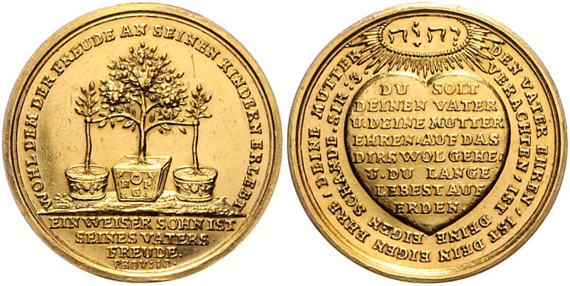 Hamburg-Stadt. 
Goldmedaille zu 3 Dukaten o.J. (Stempel von H. P. G. oder H. G....
