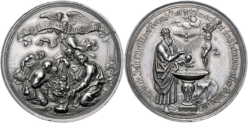Silbermedaille o.J. (v. P.H. Müller) DAS BLUT JESU CHRISTI DES SOHNS GOTTES MACH...