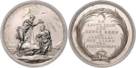 Silbermedaille o.J. (v. Döll/Loos) ER WIRD MIT DEM GEISTE TAUFEN. Sommer&nbsp;B13, GPH&nbsp;4411. kl.Kr. 39,1&nbsp;mm, 18,52&nbsp;g. . 

vz-st