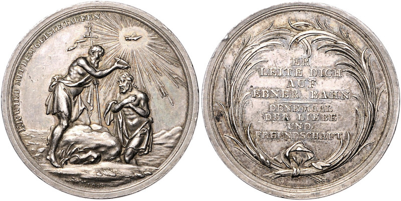 Silbermedaille o.J. (v. Döll/Loos) ER WIRD MIT DEM GEISTE TAUFEN. Sommer&nbsp;B1...