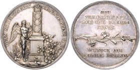 Silbermedaille o.J. (v. Loos) 'DEIN SCHUTZGEIST KRAENZE DEINE TAGE'. Sommer&nbsp;B51/2. winz. Kr. 36,4&nbsp;mm, 14,00&nbsp;g. . 

vz-st