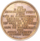 Einseitige Probe in Bronze der Medaille o.J. (v. Döll/Loos) 'DIE WAHRE FREUNDSCHAFT STEHT FEST .'. Sommer&nbsp;B64. 39,3&nbsp;mm, 21,95&nbsp;g. . 

...