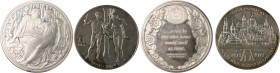 Lot von 2 Silbermedaillen: 1971, Adam & Eva, nach Albrecht Dürer 1504 (40,0mm 25,0g) und 1972 (v. Nathan) der RSC Royal Shakespeare Company, Romeo & J...