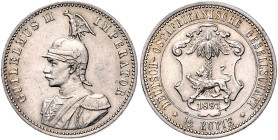 Deutsch-Ostafrika. 
1/2 Rupie 1891 (A). Jaeger&nbsp;712. . 

ss-vz/f.vz
