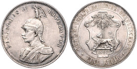 Deutsch-Ostafrika. 
1 Rupie 1892 (A). Jaeger&nbsp;713. . 

ss-vz