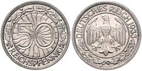 50 Reichspfennig 1933 J. Jaeger&nbsp;324. . 

f.vz