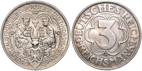 3 Reichsmark 1927 A 1000 Jahre Nordhausen. Jaeger&nbsp;327. . 

vz-st