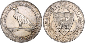 5 Reichsmark 1930 E Zur Rheinlandräumung. Jaeger&nbsp;346. . 

vz/vz-st