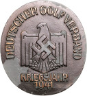 Medaillen und Abzeichen. 
Bronzierte, einseitige Medaille 1941 (von LK = Louis Kohl) des Deutschen Golf-Verbandes. Hüsken&nbsp;-. leicht abgeplatzte ...