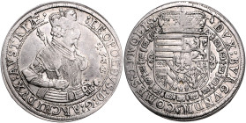 Haus Habsburg. 
Erzherzog Leopold V. 1619-1632. Taler 1632 Hall. Davenport&nbsp;3338. Prägeschwäche. 

ss