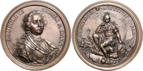 Haus Habsburg. 
Maria Theresia 1740-1780. Bronzegussmedaille o.J. (unsign., wohl aus Florenz) auf die Siege des Grafen Leopold von Daun. Slg.&nbsp;Ju...