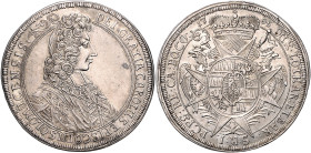 Olmütz. 
Karl von Lothringen 1695-1711. Breiter Taler 1705 Kremsier. Davenport&nbsp;1209, Schön&nbsp;15. . 

vz
