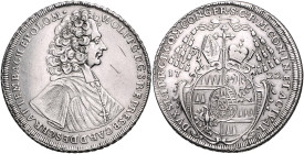 Olmütz. 
Wolfgang von Schrattenbach 1711-1738. Taler 1722. Davenport&nbsp;1219, Videmann&nbsp;747. kl. Kr.. 

ss+