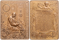 Wien, Stadt. 
Bronzeplakette 1897 von Schwerdtner auf sein eigenes 50-jähriges Berufsjubiläum, 'MEINEN GÖNNERN UND FREUNDEN ZUR ERINNERUNG'. Wurzbach...