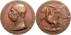 Medaillen von Karl Goetz. 
Bronzemedaille 1914 Kaiser Franz Joseph - auf die Mobilmachung. Kienast&nbsp;133, Slg.&nbsp;Böttcher&nbsp;5391. 83,0&nbsp;...