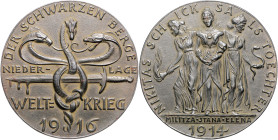 Medaillen von Karl Goetz. 
Eisenmedaille 1916 Nikitas Schicksalstöchter. Kienast&nbsp;189, Slg.&nbsp;Böttcher&nbsp;5509. 82,1&nbsp;mm, 128,00&nbsp;g....