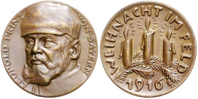 Medaillen von Karl Goetz. 
Bronzemedaille 1916 Leopold Prinz von Bayern - Weihnacht im Feld. Kienast&nbsp;243, Slg.&nbsp;Böttcher&nbsp;5617. 22,7&nbs...