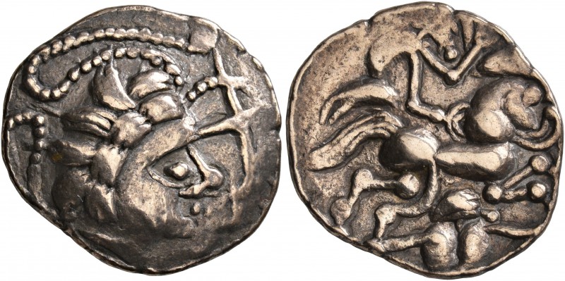 CELTIC, Northwest Gaul. Namnetes. Late 2nd to mid 1st century BC. Stater (Electr...