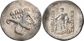 CELTIC, Lower Danube. Imitations of Thasos. Late 2nd-1st century BC. Tetradrachm (Silver, 33 mm, 15.85 g, 11 h). Celticized head of Dionysos to right,...