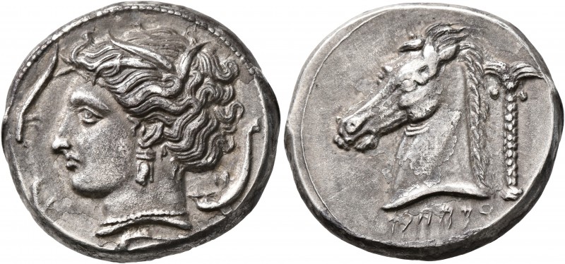 SICILY. Entella (?). Punic issues , circa 320/15-300 BC. Tetradrachm (Silver, 25...