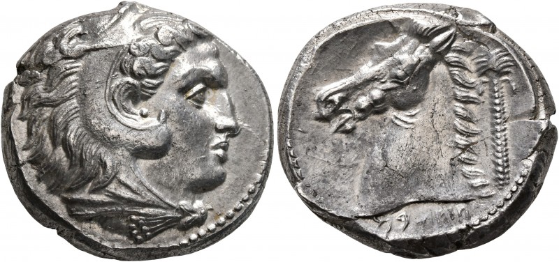 SICILY. Entella (?). Punic issues , circa 300-289 BC. Tetradrachm (Silver, 24 mm...