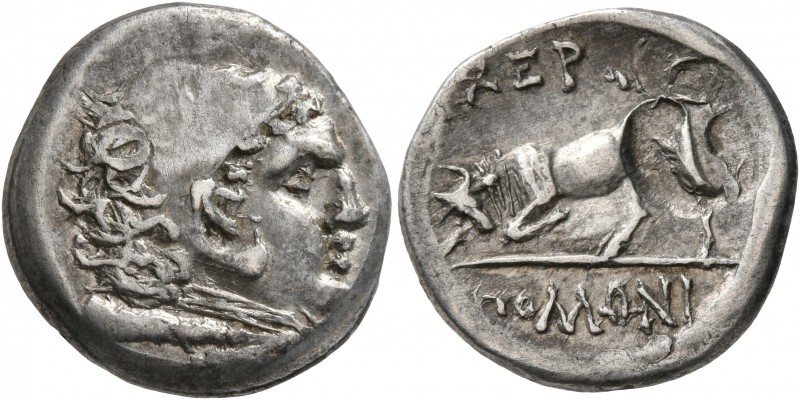 TAURIC CHERSONESOS. Chersonesos. Circa 250-200 BC. Drachm (Silver, 19 mm, 4.66 g...