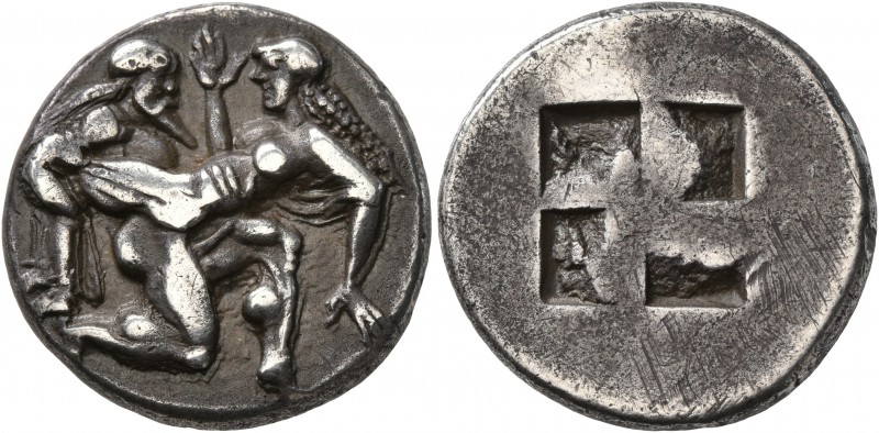 ISLANDS OFF THRACE, Thasos. Circa 463-449 BC. Stater (Silver, 20 mm, 8.97 g). Nu...