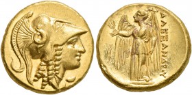 KINGS OF MACEDON. Alexander III ‘the Great’, 336-323 BC. Stater (Gold, 18 mm, 8.62 g, 9 h), Amphipolis, struck under Antipater, circa 325-319. Head of...