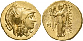 KINGS OF MACEDON. Alexander III ‘the Great’, 336-323 BC. Stater (Gold, 18 mm, 8.59 g, 12 h), Amphipolis, struck under Antipater, circa 325-319. Head o...