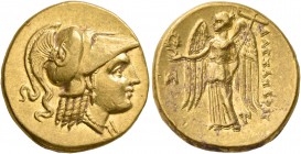 KINGS OF MACEDON. Alexander III ‘the Great’, 336-323 BC. Stater (Gold, 19 mm, 8.55 g, 1 h), Miletus, struck under Asandros, circa 323-319. Head of Ath...